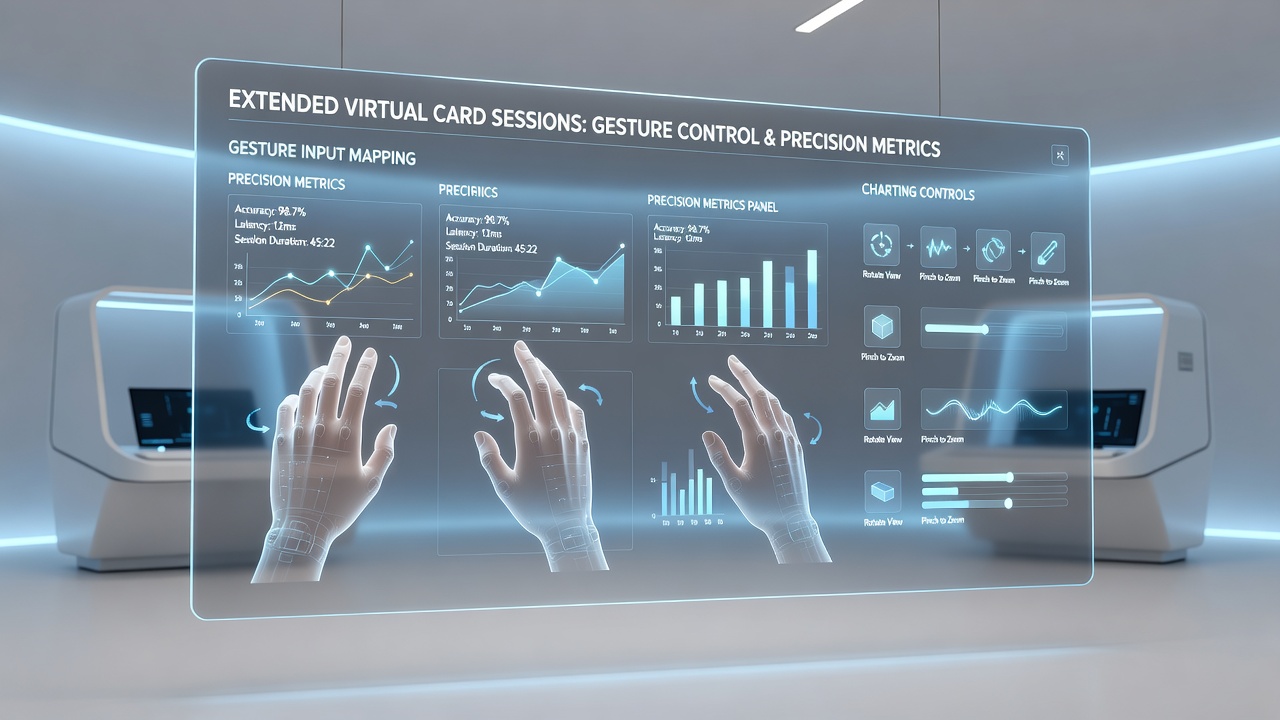 Dashboard displaying precision metric charts with time-based gesture accuracy trends