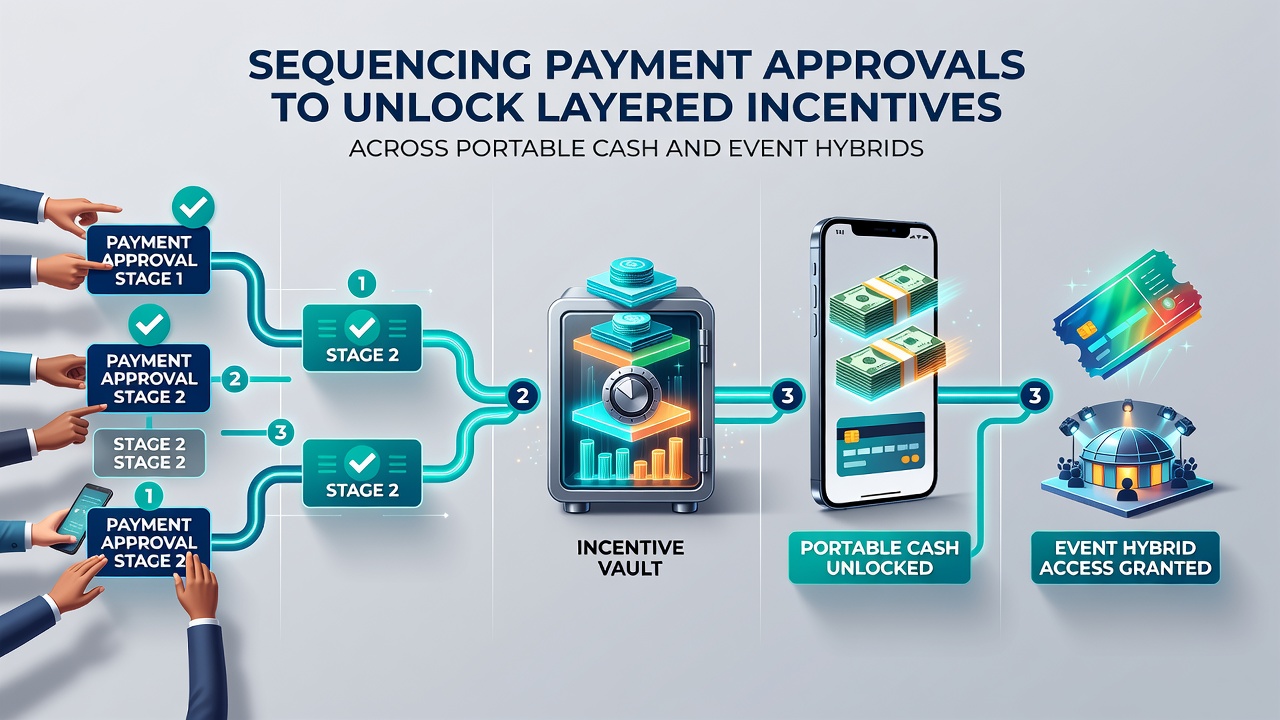 Flowchart illustrating sequenced payment approvals unlocking combined cash game and tournament incentives on mobile devices