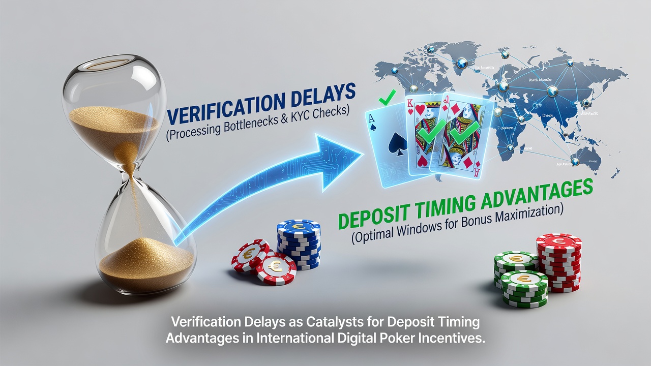 Digital poker platform interface showing deposit and verification status screens during a July 2026 promotional window